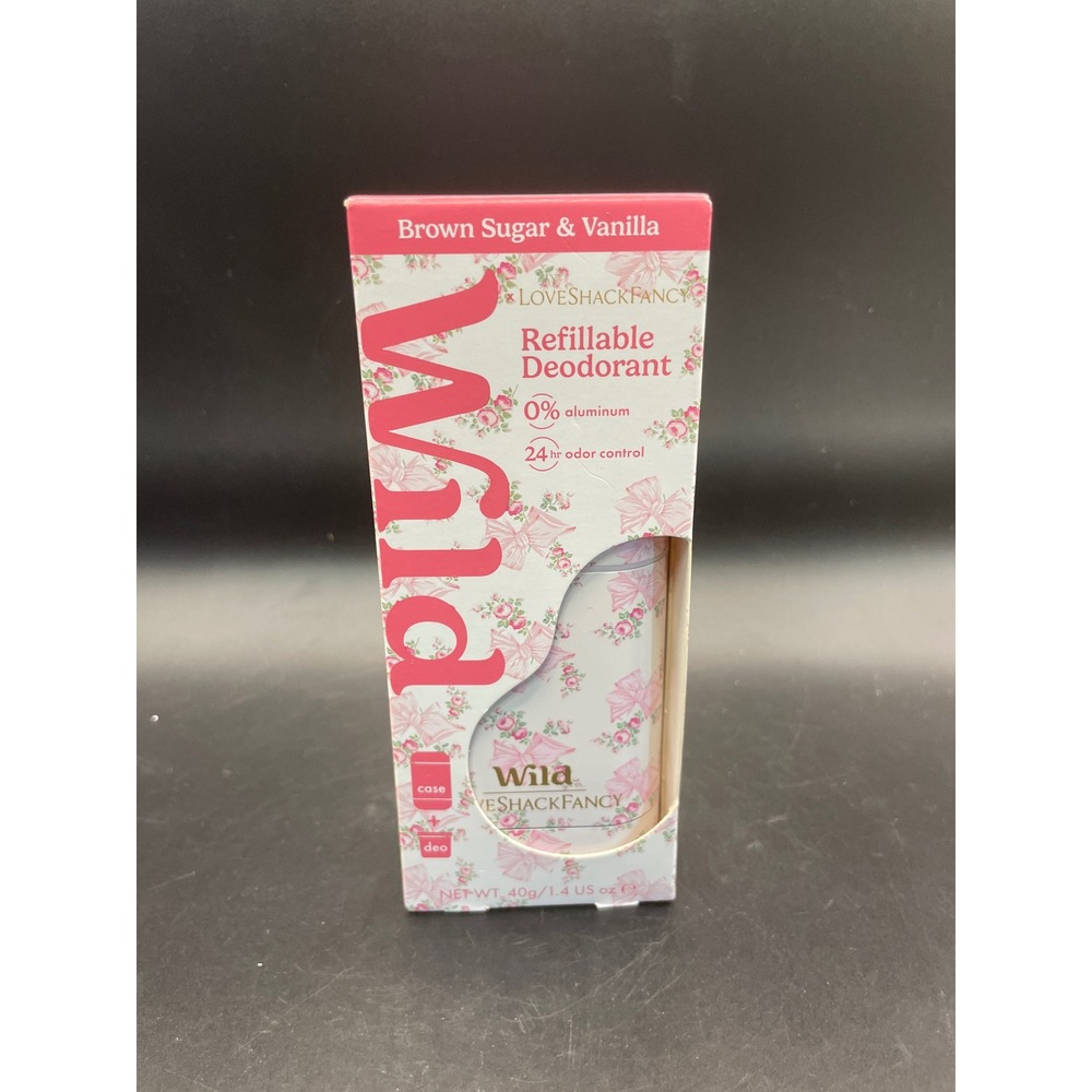 Wild x LoveShackFancy Refillable Deodorant Brown Sugar & Vanilla Starter Set NEW